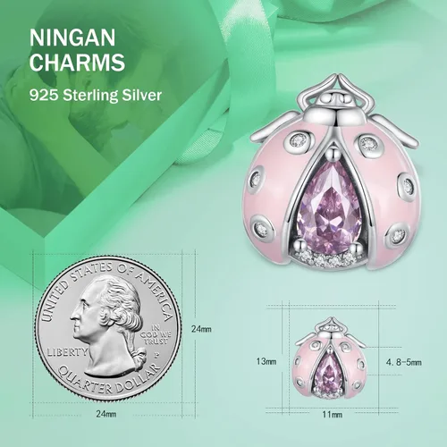 Miniatura 2 de NINGAN Dije de plata de ley 925 con diseño de animales, diseño de perro, huella de pata, gato, libélula, conejo Koi, compatible con collar