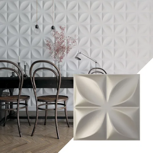 Miniatura 17 de Ekena Millwork WP20X20ALWH 19 5/8 pulgadas de ancho x 19 5/8 pulgadas de alto Alexa EnduraWall Decorativo 3D Panel de pared cubre 2.67 pies cuadrados