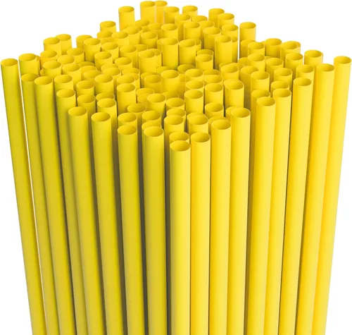 Miniatura 6 de Pajitas de plástico de 7.75 pulgadas (500 unidades), pajitas desechables – hechas para vaso estándar de 16 onzas (negro)