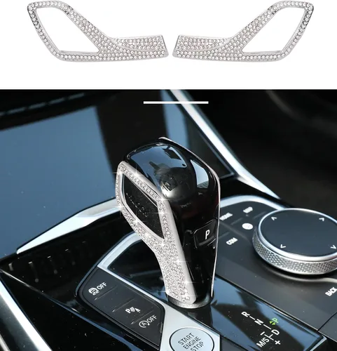 Miniatura 9 de Bling Media - Cubierta de botón iDrive, accesorios de automóvil, calcomanías de metal para decoración interior de automóvil, piezas para BMW 330 i