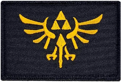 Legend of Zelda Logo Parche Bordado - 3 x 2 pulgadas Gancho Sujetador Respaldo P502