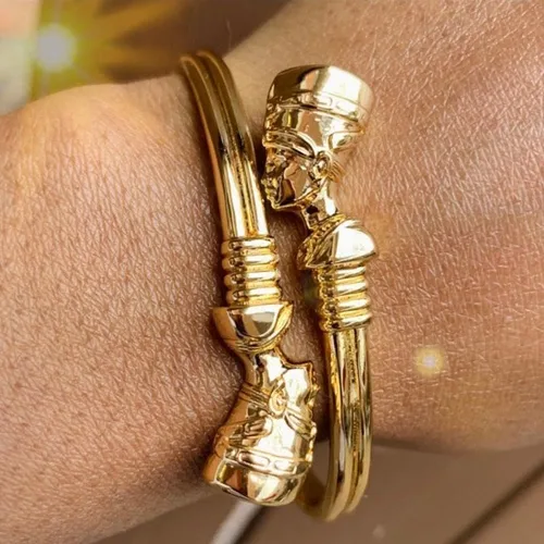 Miniatura 8 de EGO VINA Pulseras de nefertiti de la reina egipcia de la joyería africana para las mujeres, pulsera ajustable vintage de acero inoxidable, regalos