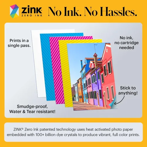 Miniatura 6 de Kodak Smile+ Paquete de regalo para cámara e impresora digital instantánea 2 en 1 + estuche + papel fotográfico Zink 2 x 3 con parte trasera Rojo