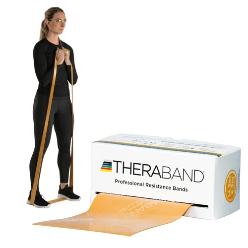 Miniatura 9 de Theraband Professional Bandas de Resistencia de látex para ejercicios de cuerpo superior e inferior, terapia física, pilates inferior, en casa, azul