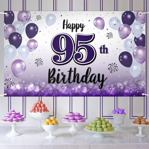 Miniatura 26 de Decoraciones de feliz cumpleaños 30, cartel grande de globo morado de 30 cumpleaños, suministros para fiesta de cumpleaños de 30 años. 30 (EE. UU.)