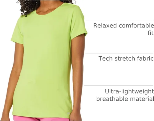 Miniatura 144 de Amazon Essentials Camiseta de manga corta con cuello redondo para mujer, de secado rápido, para entrenamiento, gimnasio, paquete múltiple