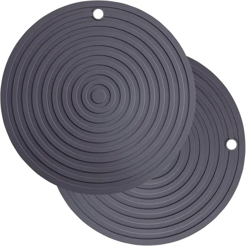 Miniatura 8 de Salvamanteles de silicona para ollas y sartenes calientes, alfombrillas grandes de 12 y 9 pulgadas de diámetro, salvamanteles de silicona
