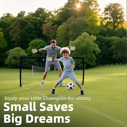 Miniatura 7 de Sportout Guantes de portero para jóvenes y adultos, agarre fuerte para las paradas más difíciles, con protección en los dedos y látex de 4+3MM