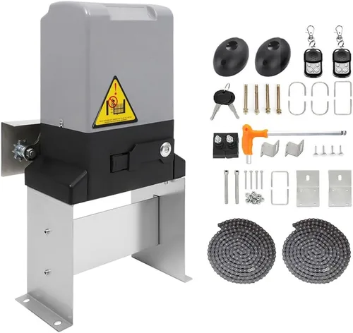 Miniatura 10 de Abridor automático de puerta corredera de 3300 libras y 550 W, control por aplicación con 4 controles remotos, kit remoto automático de motor