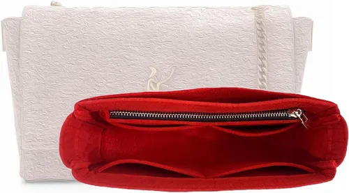 Divitize Premium Purse Organizer fits Kate Reversible Bag Organizer, Kate Reversible Bag Insert, Handmade 2mm Premium Felt Snug Sturdy Fit with Gold