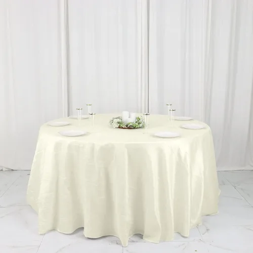 Miniatura 47 de Tableclothsfactory Mantel rectangular de tafetán arrugado de acordeón azul polvoriento, de 60 x 102 pulgadas, perfecto para ceremonias de boda