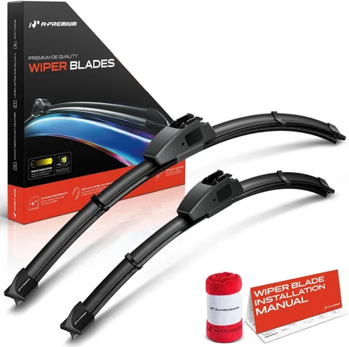 A-Premium Limpiaparabrisas de 24 + 17 pulgadas compatible con Honda Accord 2023-2024, se adapta a brazo de limpiaparabrisas con gancho J, con