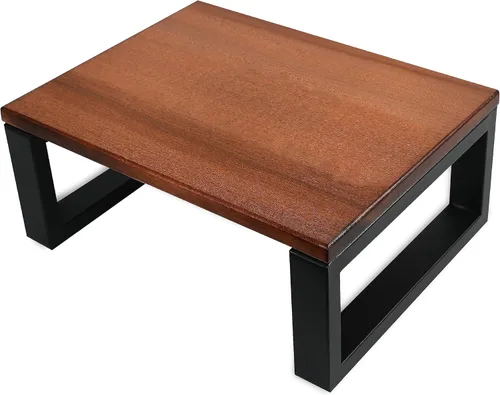 CONSDAN Taburete con marco de metal, taburete de madera maciza para niños pequeños, niños y adultos, taburete portátil para dormitorio, baño,
