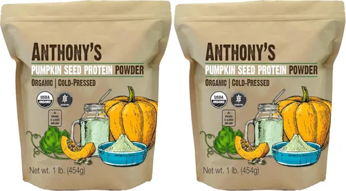 Miniatura 6 de Anthony's - Polvo de proteína de semilla de calabaza orgánica, 1 lb, sin gluten, sin OMG, sin sabor, proteína a base de plantas