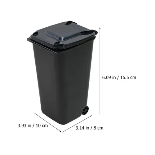 Miniatura 7 de Tofficu 3 piezas Mini bote de basura con tapa, cubo de basura multifuncional de escritorio para oficina y hogar, soporte de basura compacto
