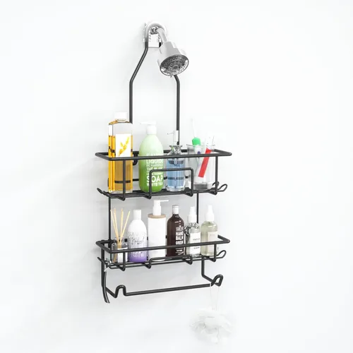 Miniatura 8 de TreeLen Organizador de ducha rosa, estantes de ducha grandes para ducha interior, organizador de baño rosa, regalo para novia B-rosa