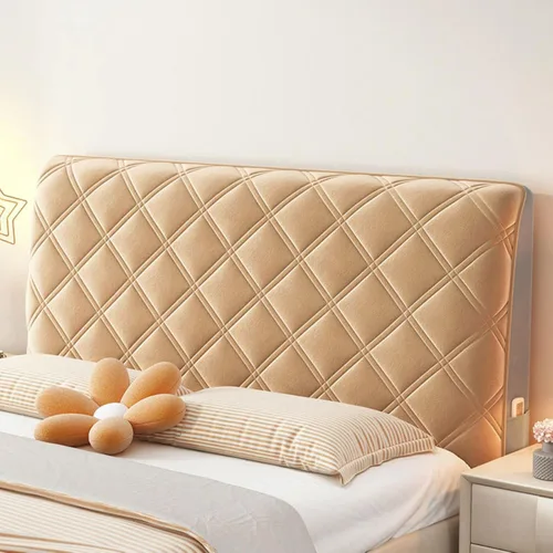 Miniatura 7 de EFELIM Funda de terciopelo para cabecero de cama, tamaño Queen, King, matrimonial, individual, Cal King, funda protectora a prueba de polvo