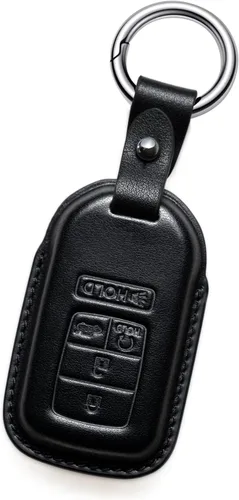 Funda compatible con llavero Honda de cuero, compatible con Honda Accord Sport Civic Si CRV HRV EXL Clarity Insight Passport Pilot accesorios
