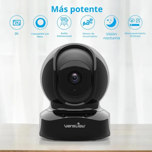 Miniatura 2 de Wansview Cámara de seguridad inalámbrica 1080P HD Wansview, WiFi Home cámara interior para bebé/ mascota/ niñera, detección de movimiento, 2 vías