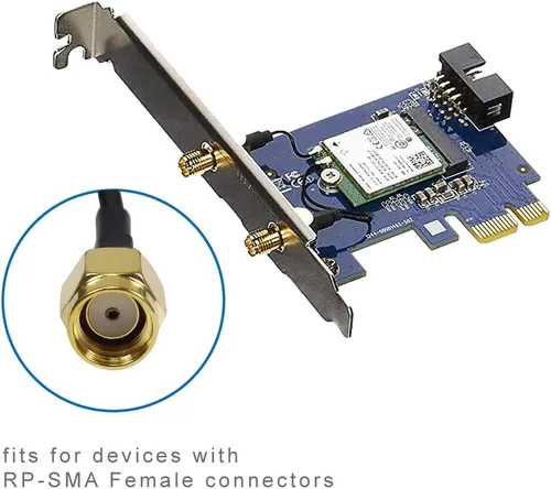 Miniatura 4 de Antena WiFi de doble banda de largo alcance (paquete de 4), eifagur 9dbi 2.4GHZ 5GHZ 5.8GHZ RP-SMA conector con base magnética para cámara IP