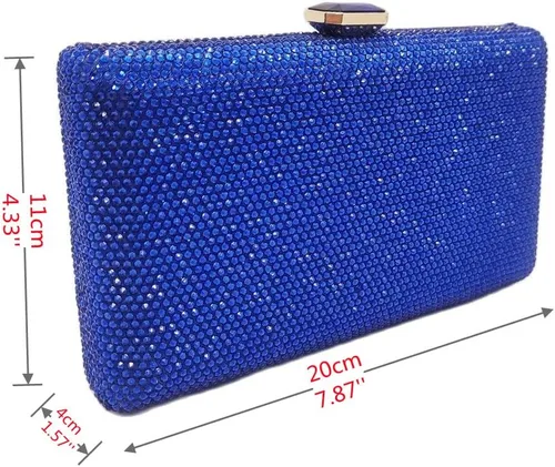 Miniatura 6 de Elegantes bolsas de noche de cristal, bolsos de boda, bolso de novia, caja de mano para mujer