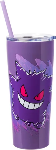 Miniatura 14 de Silver Buffalo - Taza de café de vidrio manchado con diseño de Pokémon con Pikachu, 17.5 onzas