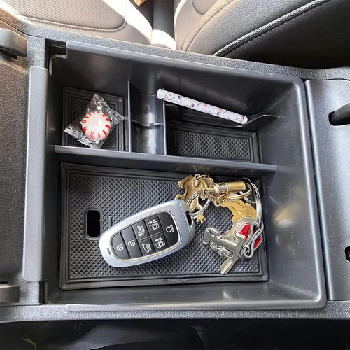 Miniatura 7 de CDEFG Bandeja organizadora de consola central para Santa Cruz 2022 2023 2024 2024 Tucson Limited Hybrid SEL Caja de almacenamiento para reposabrazos
