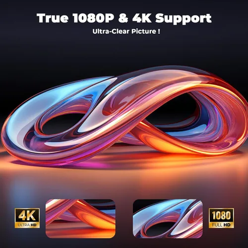 Miniatura 7 de Proyector con WiFi y Bluetooth: [1800 ANSI/Ai Auto Focus/800+ aplicaciones/compatible con Netflix] Proyector para exteriores 4K compatible con 1080P