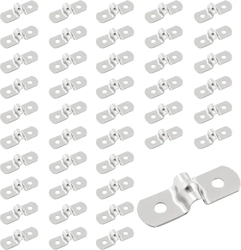 Miniatura 6 de 20 correas de tubo rígido M45, abrazaderas de conducto de acero inoxidable, correa de dos agujeros, abrazadera de tubo de soporte en U para tubos