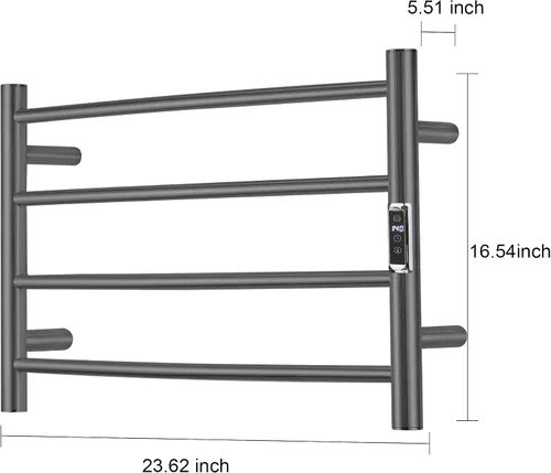 Miniatura 4 de Toalleros térmicos para baño, calentadores eléctricos de toallas para montar en la pared con temporizador y control de temperatura, calentador