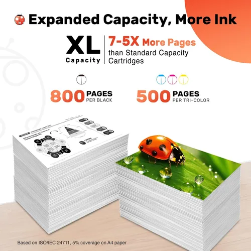 Miniatura 4 de COCCINK 67XL para HP Ink 67 XL Cartuchos de tinta Envy 6000 6052e 6055e 6065e 6058 6400 6455e 6458e Envy Pro 6000 6400 Impresoras Tinta de impresora