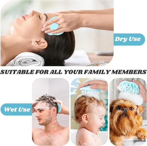 Miniatura 5 de URTHEONE Cepillo masajeador de cuero cabelludo para el crecimiento del cabello, cepillo de ducha de silicona suave para mujeres, hombres y niños