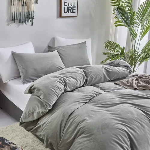 Miniatura 130 de CLOTHKNOW - Juego de edredón verde militar tamaño completo de 3 piezas, juego de ropa de cama verde oscuro, edredón suave con 2 fundas de almohada