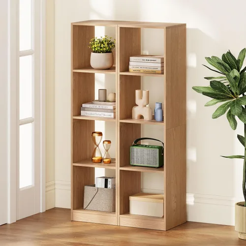 Miniatura 5 de LOKO Estantería vertical de 4 cubos, estantería independiente estrecha de 56 pulgadas de alto con accesorios anti-caída, organizador