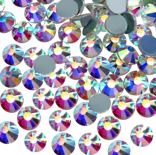 Miniatura 45 de 2880 diamantes de imitación termoadhesivos de imitación de cristal con parte trasera plana para manualidades, manualidades, ropa, zapatos