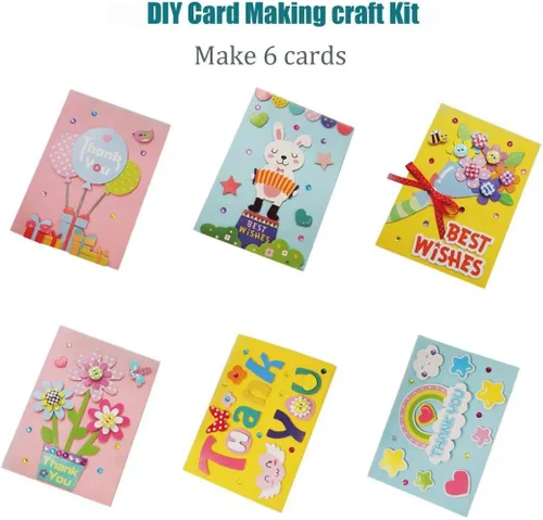Miniatura 2 de Kit para hacer tarjetas, kit de tarjetas de felicitación hecho a mano para niños, niñas, niños, tarjeta de agradecimiento, tarjeta del día