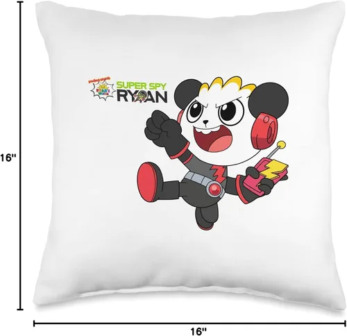 Miniatura 4 de Ryan's World Super Spy Combo Panda Throw Pillow, 16 x 16 pulgadas, multicolor