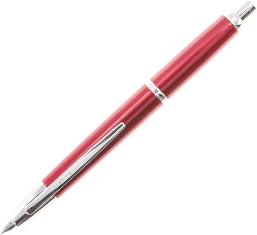 Miniatura 3 de Decimo pluma fuente retráctil, borgoña, rodio (Burgundy/Rhodium)