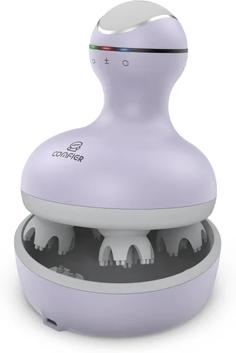 Miniatura 10 de COMFIER Masajeador de cuero cabelludo inalámbrico con 3 modos de amasado, regalos, masaje de cabeza impermeable con 8 garras para limpieza profunda