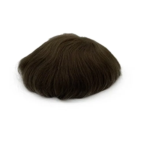 Miniatura 7 de Peluca de piel ultrafina de 0.003 in para hombres, 100% cabello humano virgen europeo, pelucas de repuesto de cabello humano real, 8x10 pulgadas