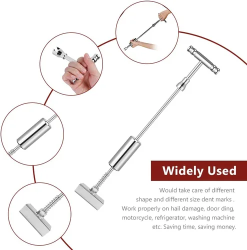 Miniatura 11 de Manelord Extractor de abolladuras, removedor de abolladuras con barra en T y pestañas extractoras de abolladuras mejoradas para reparación