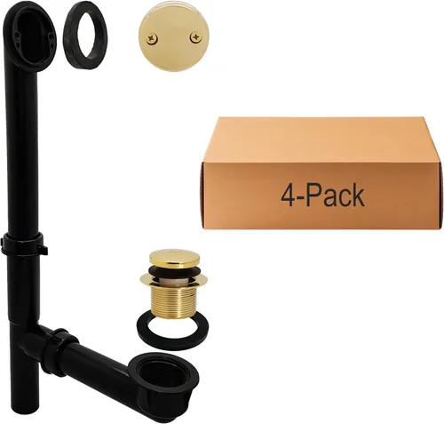 Miniatura 24 de Westbrass 593144-62 Kit de drenaje de residuos de baño con punta tubular de 1-1/2 pulgadas, color negro mate, paquete de 1