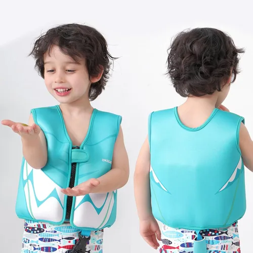 Miniatura 7 de Chaleco de natación para niños pequeños, chaqueta de natación para niños, chaleco de entrenamiento de natación con correa de seguridad ajustable Azul