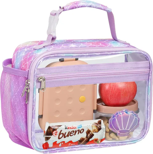 Miniatura 14 de Lonchera Térmica para Niños - Lonchera Reutilizable para Niños con Soporte para Botella de Agua, Bolsa de Almuerzo para Niños Pequeños para Un
