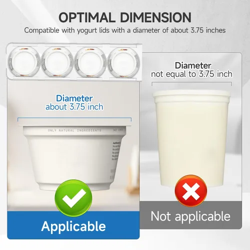 Miniatura 2 de SOPHICO Organizador para Refrigerador, 4 Deslizadores de Capacidad para Refrigerador, Soporte para Yogur con Cintas Adhesivas para Yogur Griego