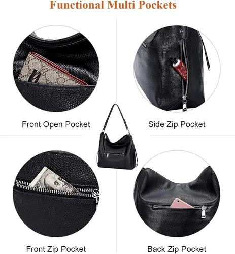 Miniatura 6 de Over Earth Bolsos y bolsos Hobo para mujer de cuero auténtico bolso cruzado