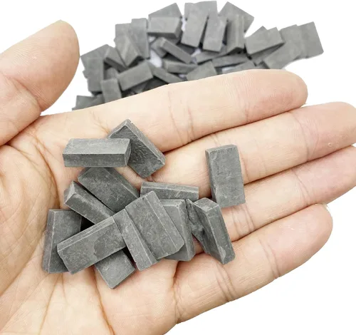 Miniatura 6 de Woohome 150 piezas de mini ladrillos de pared gris miniatura ladrillos falsos con raspador para el modelo de hadas jardín accesorios de paisajismo