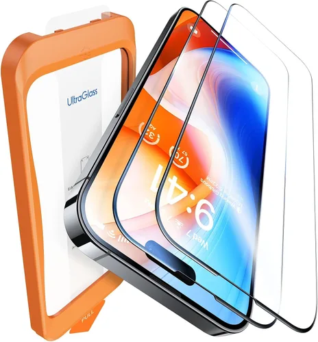 Miniatura 14 de UltraGlass Protector de pantalla de privacidad de vidrio 9H+ para iPhone 15 Pro Max [armadura de privacidad invisible], protector de pantalla S24