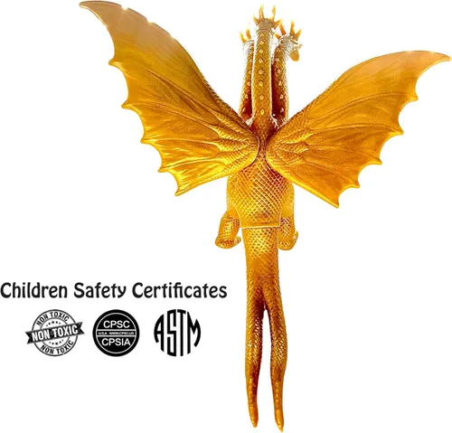 Miniatura 2 de TwCare Rey Ghidorah, serie de películas de 1964, figuras de acción de dinosaurio con articulaciones móviles, Rey de los Monstruos, bolsa de viaje