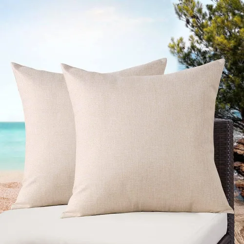 Miniatura 3 de OTOSTAR Paquete de 2 fundas de almohada impermeables para interiores y exteriores de 18 x 18 pulgadas, fundas de almohada decorativas para jardín